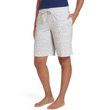 Jockey Women's Plus Size Everyday Essentials Cotton Bermuda Short 3XL Grey Bow Stripe