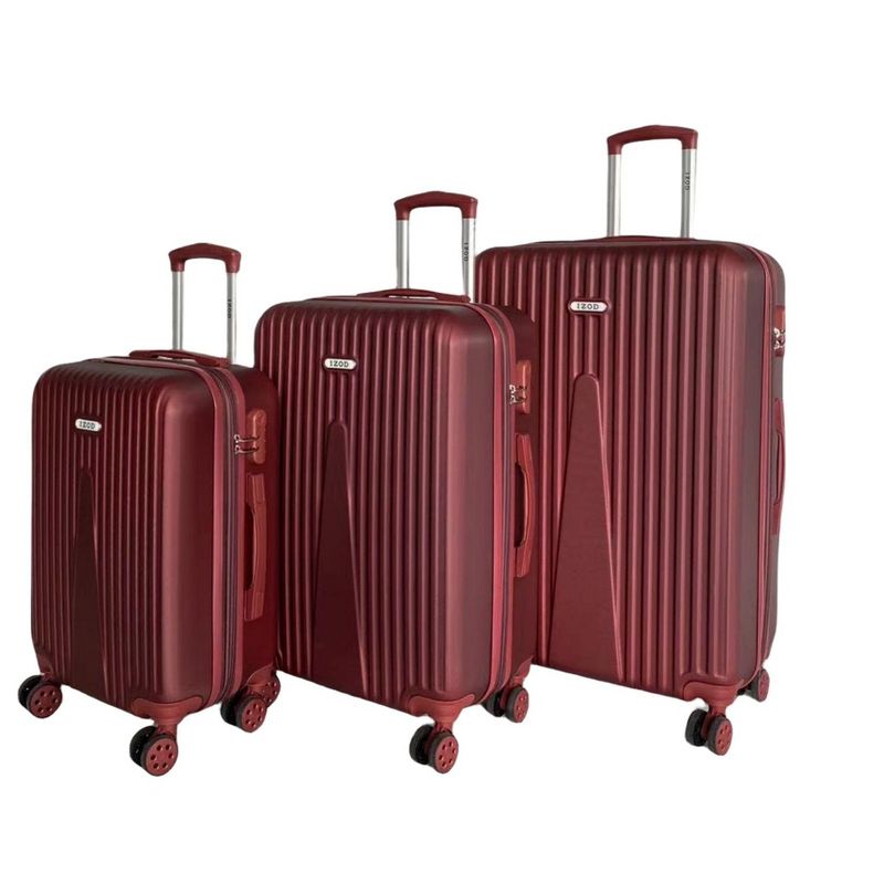 IZOD Janisa Expandable ABS Hard shell Lightweight 360 Dual Spinning Wheels Combo Lock 3 Piece Luggage Set, 5 of 7