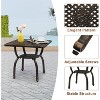 VINGLI 22" Cast Aluminum Outdoor Side Table, All Weather Patio Side Table Outdoor End Table for Patio, Porch, Deck, Garden, Bronze - 4 of 4