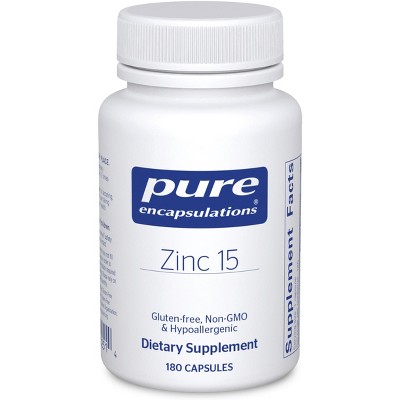 Pure Encapsulations Zinc 15 mg - Immune System Support, Growth and Development, Wound Healing, Prostate, and Reproductive Health