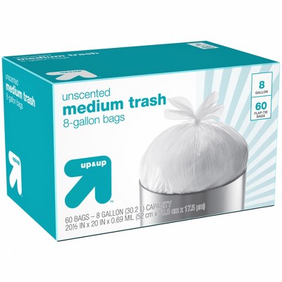 8 gallon trash can liners