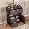 Hyleory Cabinet Wooden Storage Organizer with 1 Door and 3 Drawers, Free-Standing Cupboard for Kitchen/Living Room/Bathroom Use - 3 of 4