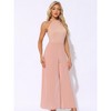 INSPIRE CHIC Women's Sleeveless Halter Neck Elegant Wedding Cocktail Dressy Jumpsuits - 4 of 4