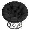 Home Imports Emporium Wicker Papasan Chair with Oversized Cushion & Swivel Base – Indoor Round Lounge Chair for Bedroom or Covered Patio - 3 of 4