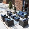 XIZZI Patio Furniture Set 7 Pieces Outdoor Conversation Sets Wicker Sectional Couch Set with Chairs for Garden Backyard Porch - 2 of 4