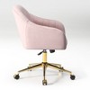 WestinTrends Phoebe Upholstered Velvet Swivel Vanity Office Chair With Wheels - 4 of 4