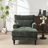 Modern Upholstered Chaise Lounge Sofa Chair, Cozy Recliner with Thick Cushion for Living Room or Bedroom – The Pop Home - 2 of 4