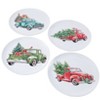 The Lakeside Collection Set of 4 Festive Holiday Truck Melamine Plates - 2 of 4