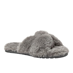 Women's Fluffy Slide House Slippers - 1 of 4