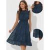 Allegra K Women's Sleeveless Smocked Waist Gilding Metallic Stars Chiffon Party Dress - 2 of 4
