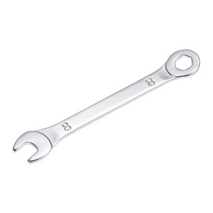 Unique Bargains High Carbon Steel Metric Offset 6-Point End and Angled Open-End Thin Combination Wrench - 1 of 4