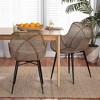 bali & pari Ballerina Rattan and Metal Dining Chair: Handcrafted, Bohemian Design - 3 of 4
