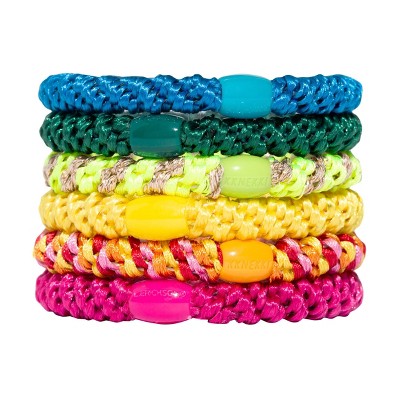 L. Erickson Grab & Go Pony Tube Hair Elastics - Rainbow - 6pk