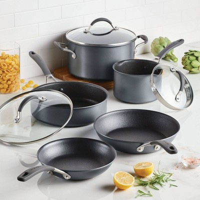 Graphite Aluminum Nonstick Induction Cookware Set, 8-Piece