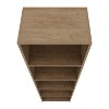 ORRD Modern Wood & White Storage Shelf - 5 Open Tiers with Enclosed Compartments, Classic Versatile Design for Bright Interiors - 4 of 4