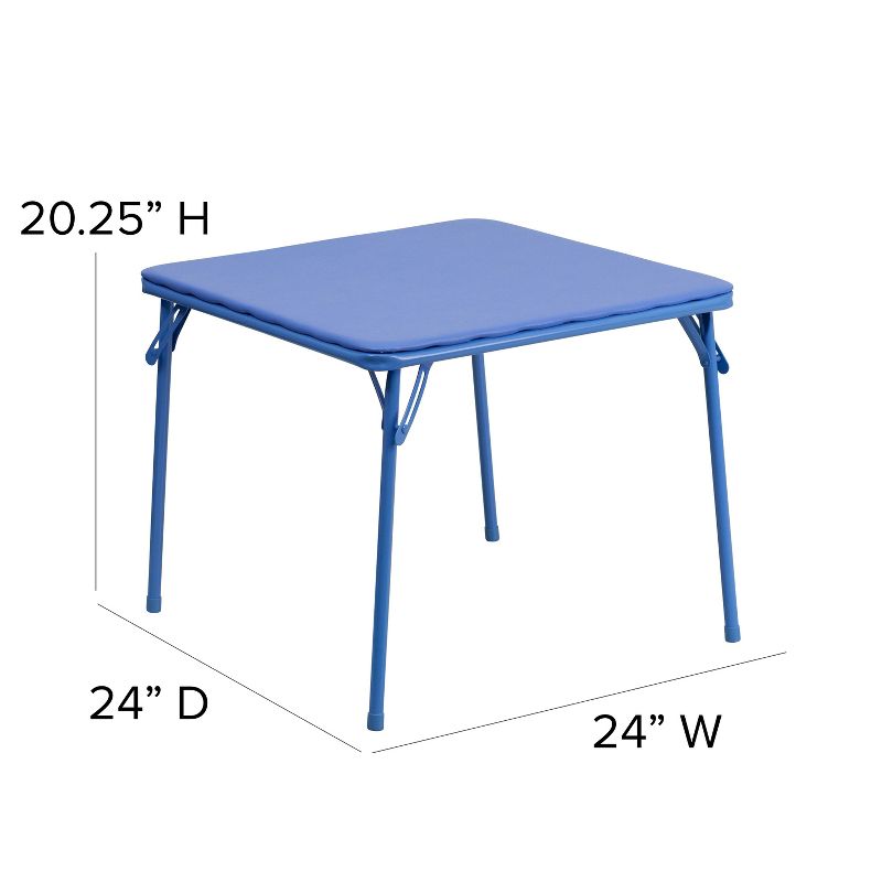 Flash Furniture Kids Colorful 5 Piece Folding Table and Chair Set, 3 of 7