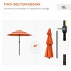 Gulches Orange 108-Inch 3-Tier Patio Umbrella with Crank and Tilt - 4 of 4
