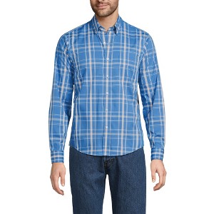 Lands' End Men's Traditional Fit Long Sleeve Travel Kit Shirt - 1 of 4