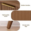 ChicFurnit Decorative Storage Cabinet Modern Design with Gold Handles for Stylish Dining Room Organization, Walnut, 47.2"*13.8"*30" - 4 of 4