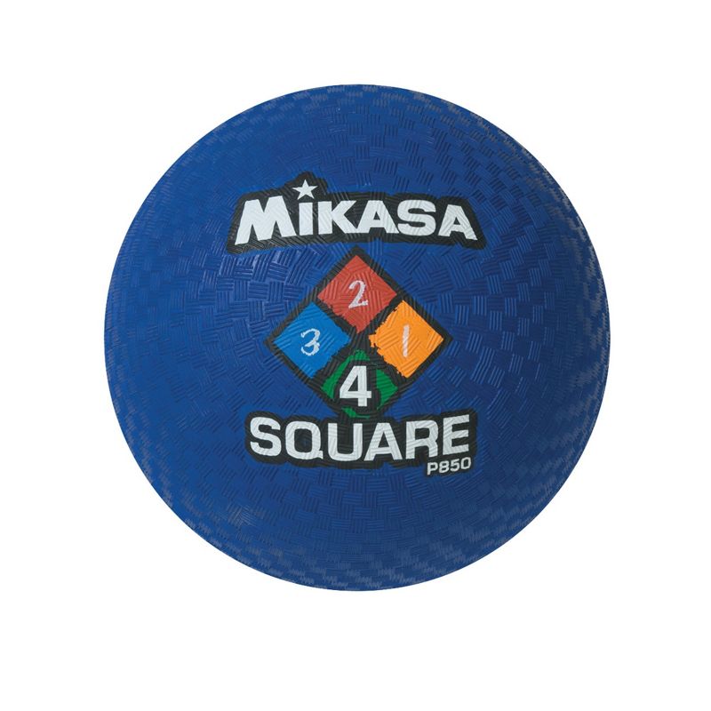 Mikasa 4-Square Rubber Playground Ball, 8-1/2 Inch, Blue, 1 of 2
