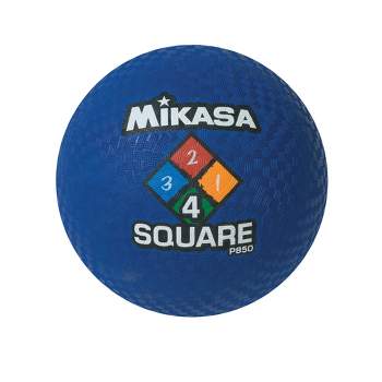 Mikasa 4-Square Rubber Playground Ball, 8-1/2 Inch, Blue