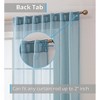 HLC.ME Lauren Semi Sheer Light Filtering Transparent Pocket Top & Back Tab Lightweight Window Curtain Panels, Set of 2 - 2 of 4
