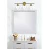 Elegant Lighting Gene 3 Light Satin Gold and Clear Glass Wall Sconce - 2 of 4