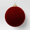 9ct 80mm Christmas Flocked Ball Ornament Set Burgundy - Wondershop™ - 4 of 4