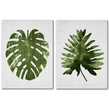 Americanflat Minimalist Botanical (Set Of 2) Tropical Leaf By Lila + Lola Wall Art Set