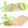 Allegra K Women's Back to College Open Toe Ankle Tie Back Block Heels Sandals - 4 of 4