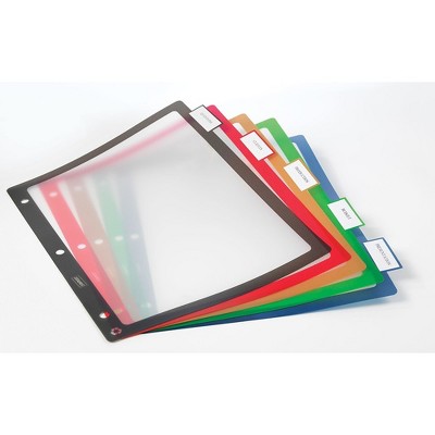 Staples Better Print & Apply Label Plastic Dividers 5-Tab Assorted Colors Set 953698