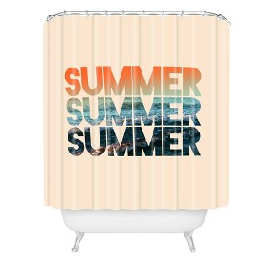 Sheila Wenzel-Ganny Chalk Abstract Shower Curtain - Deny Designs: Polyester, Machine Washable, Buttonhole Top - 1 of 3
