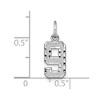 Black Bow Jewelry 14k White Gold, Varsity Collection, Small D/C Pendant, Number 9 - 4 of 4