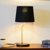 KTMBDW Bedside Lamp for Bedroom, 3-Way Dimmable Farmhouse Table Lamps for Nightstand with Fabric Shade, Desk Lamp for Kids Reading, Home Office, Black - 4 of 4