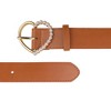 INSPIRE CHIC Women's Solid Color Heart-Shaped Buckle with Beads Belts - 2 of 4