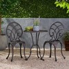 Infurnic Patio Seating Sets Modern Outdoor Furniture Set Featuring Unique Design,Perfect for Gardens, Living Spaces, Black, 17.5"*19.5"*36.5" - 2 of 4