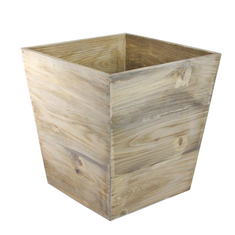 Allstate Floral 13.75" Country Rustic Natural Wood Storage Bin Container, 2 of 3