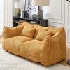 Chenille Double Bean Bag Sofa with Armrests and Foam Core, Square Recliner Seat for Indoor Relaxation and Gaming-Baofuwish - 2 of 4