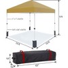 Outdoor Tent, Portable Coating Tent 10 x 10 ft, Picnic Tent, Folding Canopy Tent with Hand Bag, Waterproof Windproof UV Protection Tent, Khaki - 2 of 4
