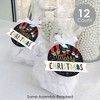 Big Dot of Happiness Christmas Pajamas - Holiday Plaid PJ Party Clear Goodie Favor Bags - Treat Bags With Tags - Set of 12 - 2 of 4