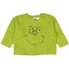 Seven Times Six Dr. Seuss GRINCH Kids Santa Plaid Plush Fleece Pajama Sleep Set Green - 3 of 4