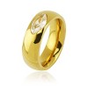 Slate by Rebl Crystal Ring  18K Gold Plated Stainless Steel - 2 of 2