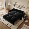 AENKYO 3-in-1 Convertible Full Size Sleeper Sofa, 70.9" Velvet 3-Seater Pull Out Couch Bed with Included Pillow, Modern Loveseat for Small Spaces - 2 of 4