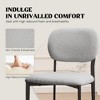 FERPIT Set of 2 Modern Teddy Fabric Upholstered Dining Chair with Metal Legs - 3 of 4
