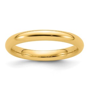 Black Bow Jewelry 2mm to 6mm 14K Yellow Gold Domed Comfort Fit Band - 1 of 4