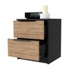 NicBex 16.1 inch Wide Nightstand with 2 Drawers,Side Table with Large Storage Space and Metal Handle,Bedside Table for Bedroom,Living Room - 4 of 4