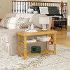 CAVINAS Modern 3-Tier Small Shoe Bench Rock with Cushion & Open Shelves,Multifunctional Storage Bench for Entryway,Living Room - 2 of 4