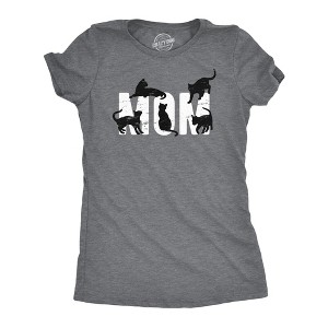 Womens Cat Mom T Shirt Funny Cute Kitten Lovers Kitty Mama Mothers Day Gift Tee For Ladies - Crazy Dog Women's T Shirt - 1 of 4