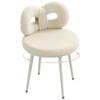 Swivel Vanity Chair with Back for Girls, Kids Bedroom Chair No Wheels, Makeup Chair with Cute Bow Backrest - 3 of 4