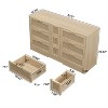 LunaLulinlk 51.2 "Rattan Locker With Drawers, 9 Drawers, Metal Handles For Kitchen, Living Room, Bedroom(Natural) - 4 of 4